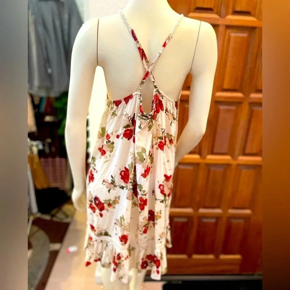 Volcom “SHELLO DRESS”
macramé top spaghetti straps ruffle hem floral boho L - Picture 4 of 15